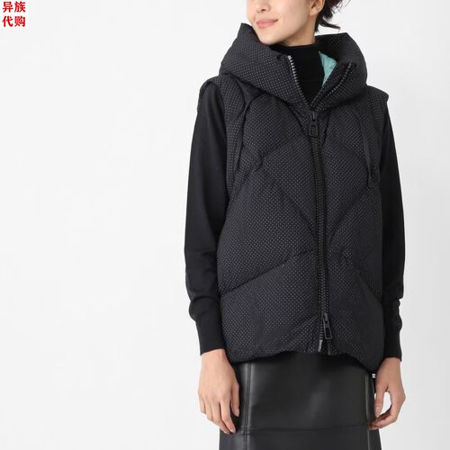 异族日本代购 意大利 DUNO 2026冬女士防寒连帽拉链羽绒马甲背心