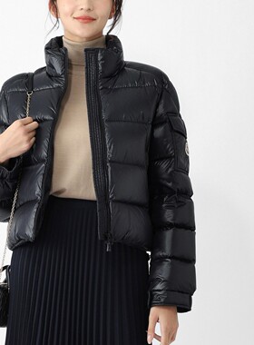 异族日本代购 法国MONCLER 2025秋女立领尼龙短款鹅绒羽绒服PETRA