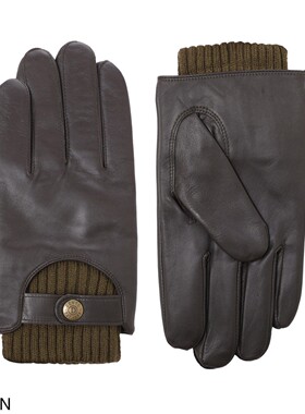 异族日本代购 英国 DENTS 2025冬男手工保暖分指羊皮手套腈纶衬里