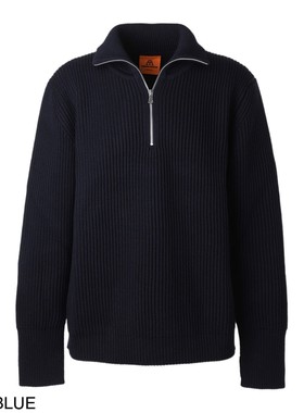 异族日本代购ANDERSEN-ANDERSEN 2024秋男全羊毛拉链领针织衫毛衣