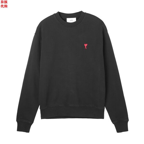 异族日本代购 AMI ALEXANDRE 2024秋男女全棉圆领套头运动卫衣