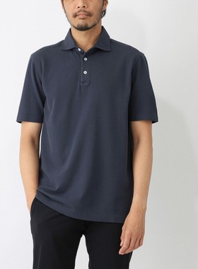 异族日本代购 意大利 CRUCIANI 2025夏男士全棉休闲短袖POLO衫