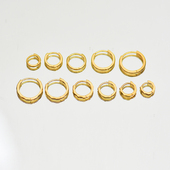 韩国流行10K 14K黄金耳骨环耳环耳骨钉男女耳骨圈明星同款 防过敏
