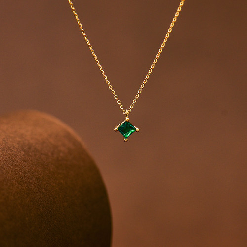 innore14k金镶钻颈链项链