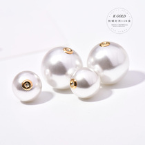 Korean genuine popular 10K Gold earmuff women's size pearl K gold earmuff single