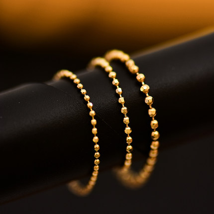 韩国流行流行14K金 黄金米珠软戒 简单时尚 超闪戒指日韩简约气质