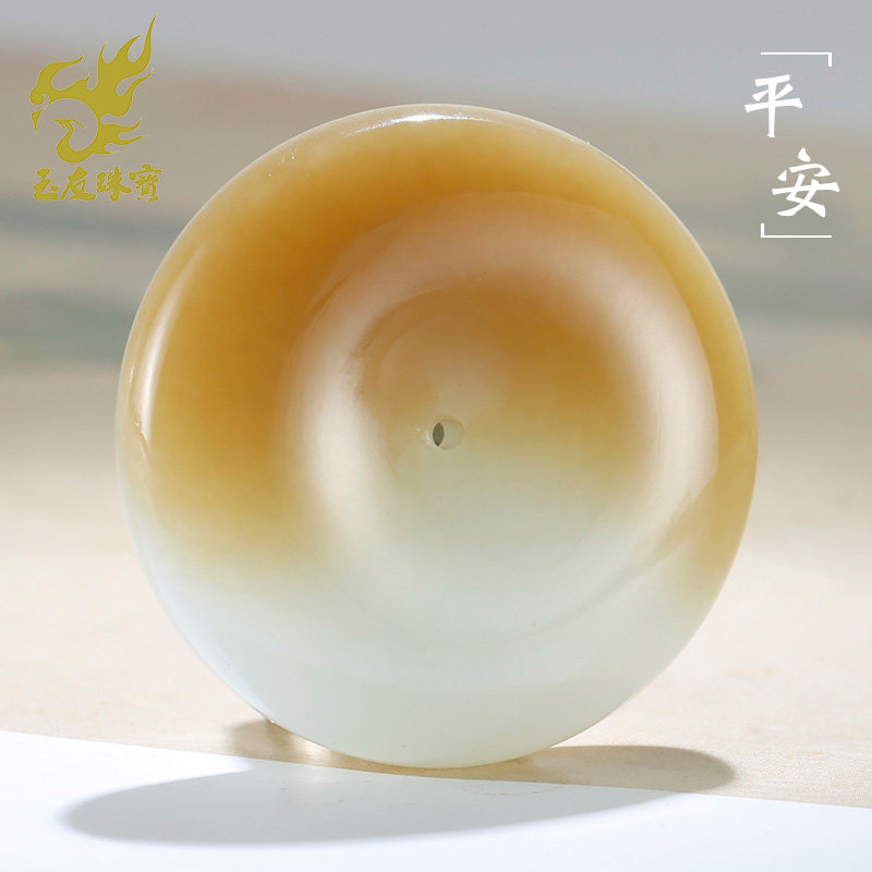 和田玉平安扣吊坠男女款玉坠