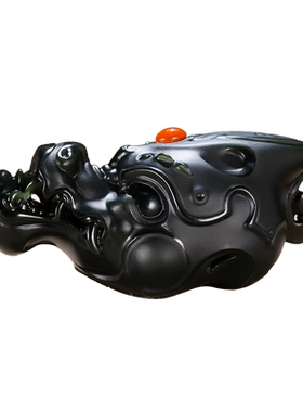 玉友和田玉青玉龙头玉石手把件