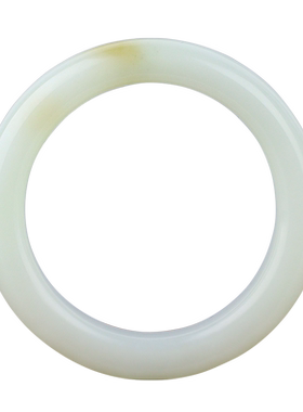 玉友和田玉羊脂玉手镯内径约52mm