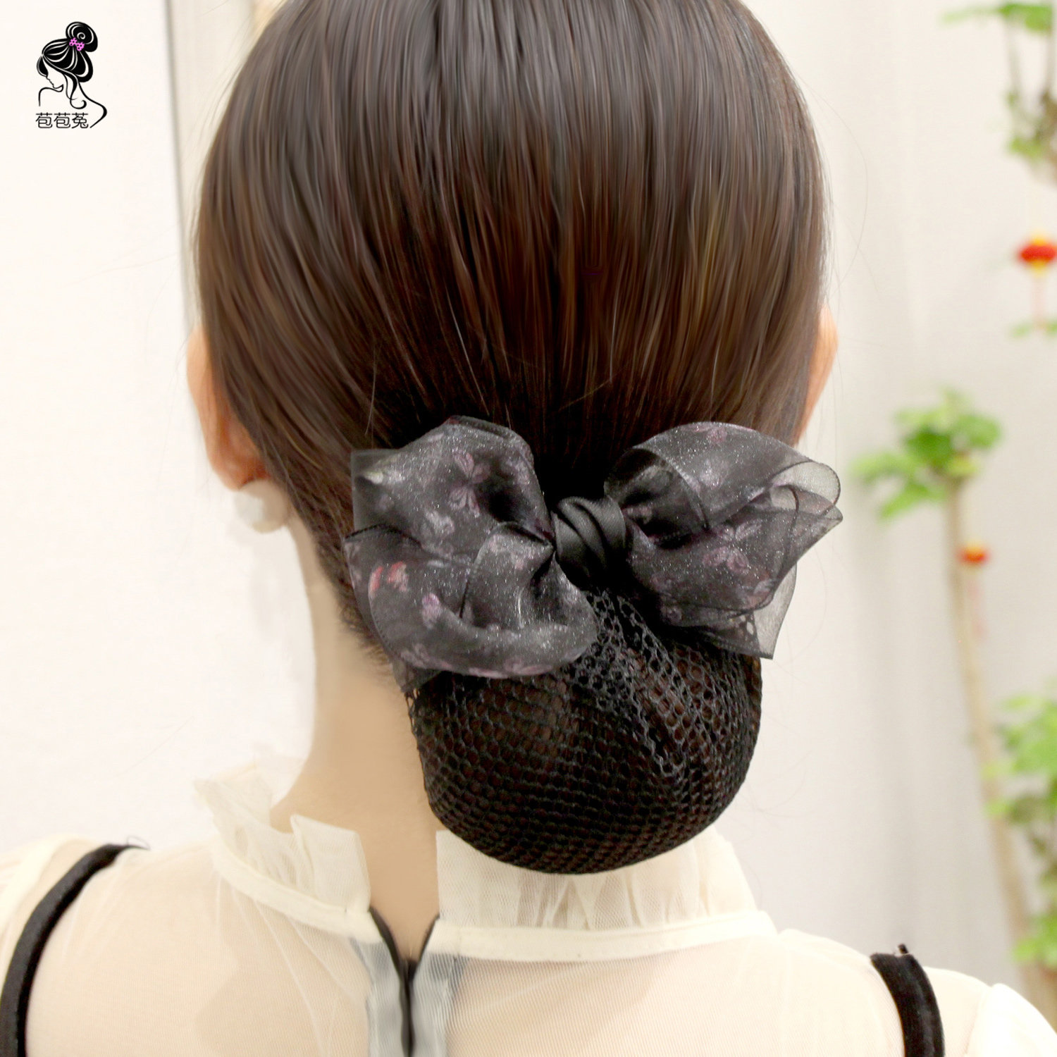 蝴蝶绢纱 女发网气质职业带网兜套盘头发 头花发兜 酒店工作发夹,饰品/流行首饰/时尚饰品新,发饰,淘宝优惠券,粉丝福利购,淘宝优惠卷