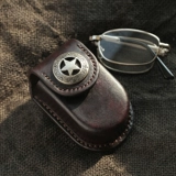 Магнитная защитная застежка, ремень, солнцезащитные очки, чехол для пожилых людей, из натуральной кожи