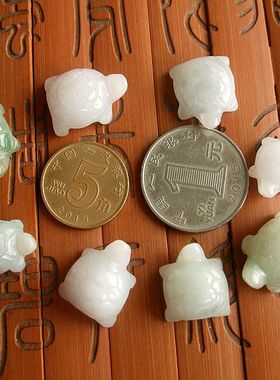 21093玉琳阁 缅甸玉天然纯A货翡翠玉迷你款小个龟小乌龟坠子