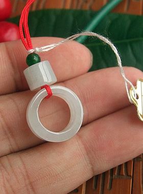 70465中山玉琳阁 实物拍图 缅甸玉天然A货翡翠玉小个路路通小吊坠