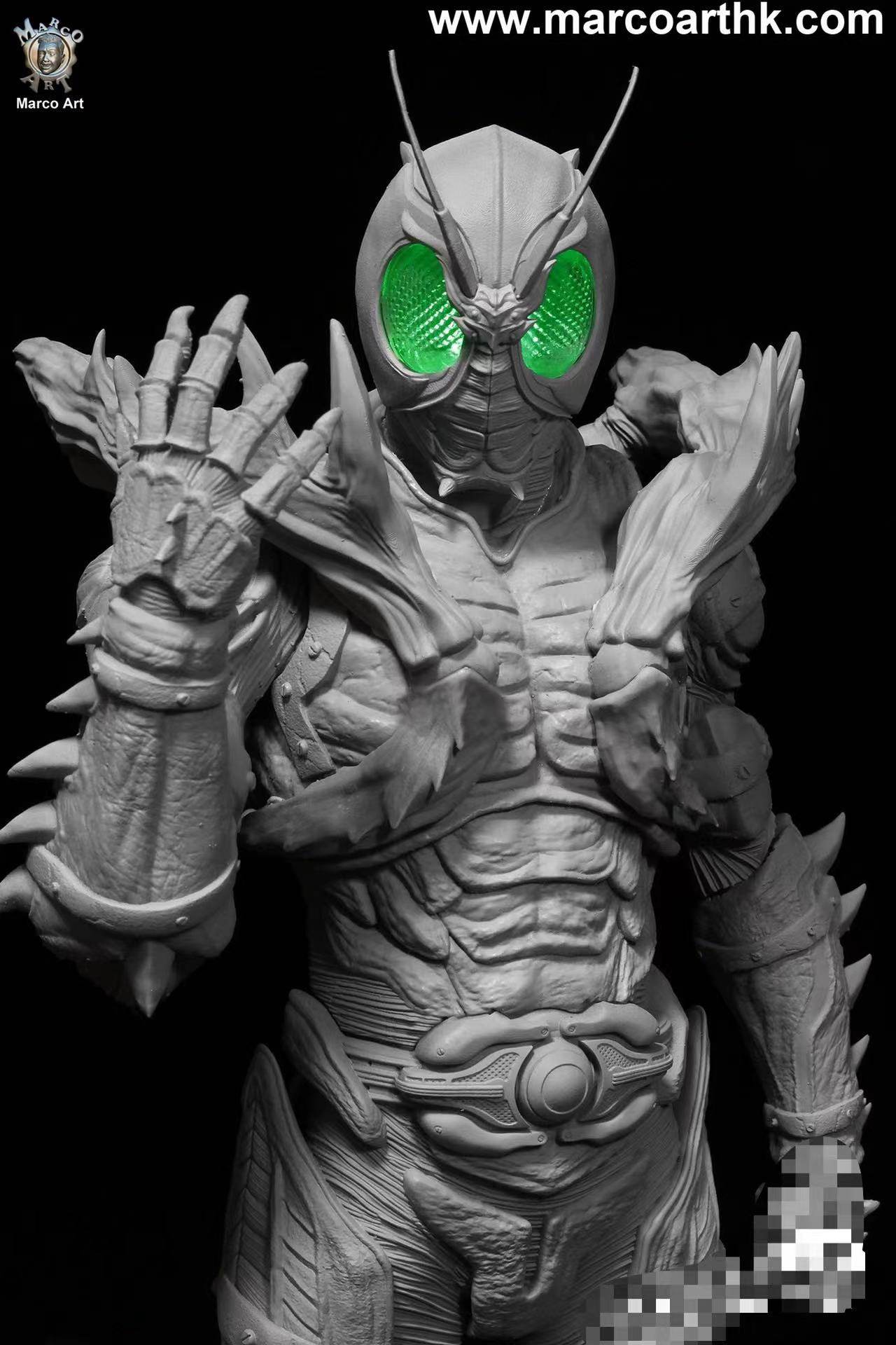 现货gk白模假面骑士影月手办模型日漫雕像1/6影视模型上色涂装