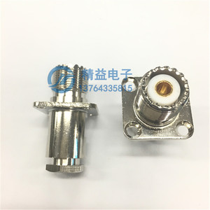 射频接头 SL16-KF-3 UHF头 粗孔 M头母头 带法兰 装接式 接-3馈线