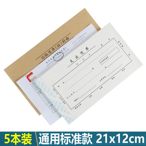 会计凭证21x12cm通用标准款