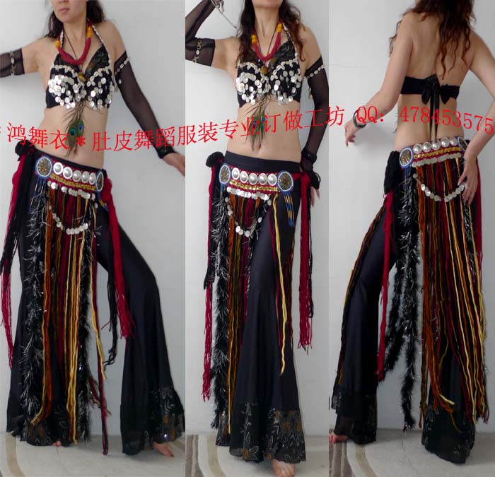 *鸿舞衣*LL21神秘鬼魅的部落精典肚皮舞套装