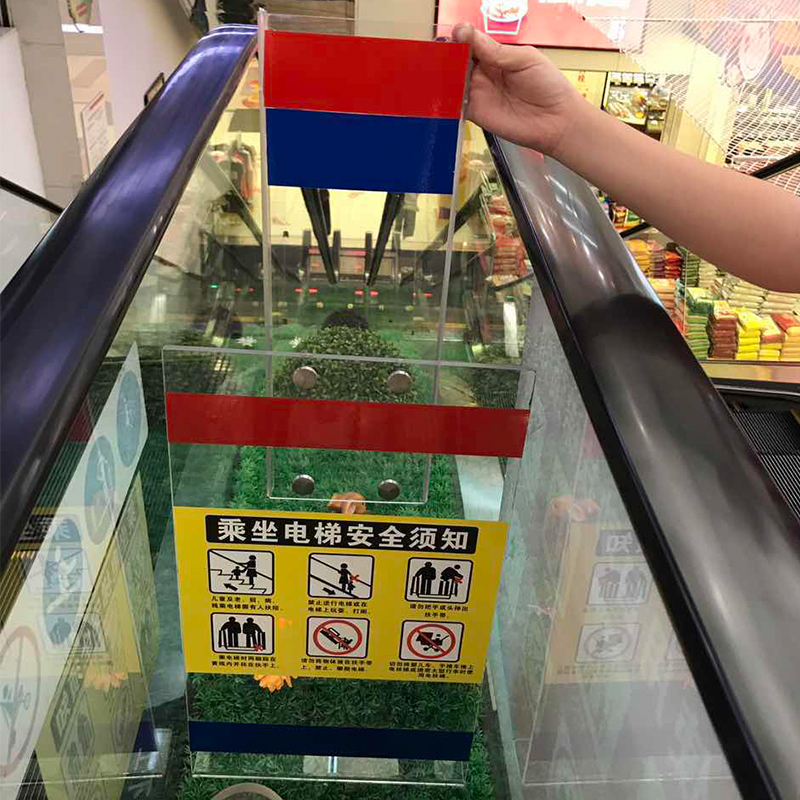 防攀爬装置阻挡l型尺寸自动扶梯