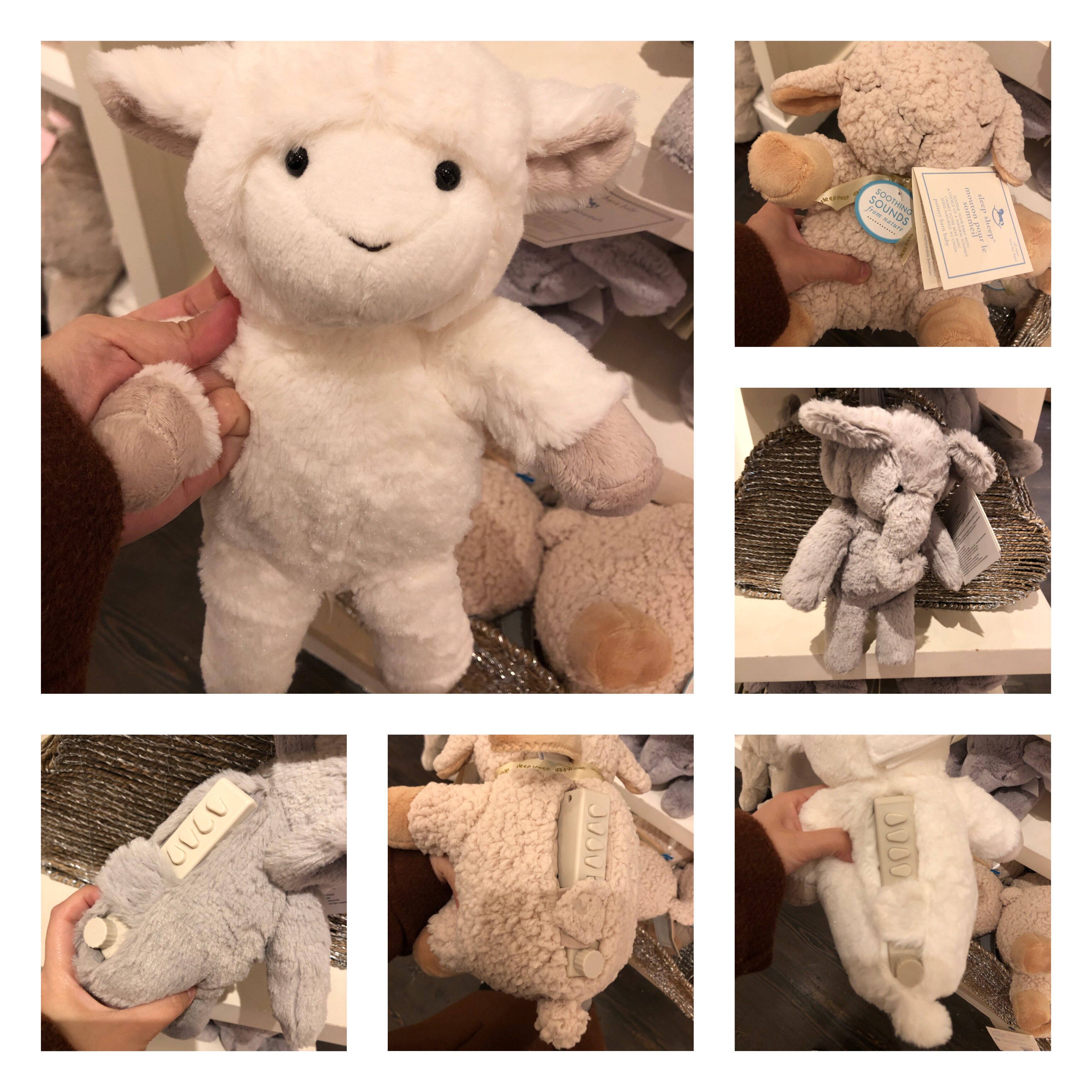 白噪音玩偶pottery barn kids宝宝哄睡安抚毛绒娃娃带白噪音正品