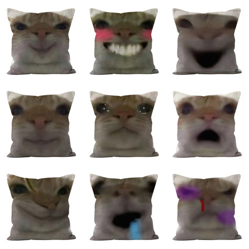 表情包鼠鼠摸金抱枕卧室床头靠枕腰枕客厅靠背枕头办公室靠枕