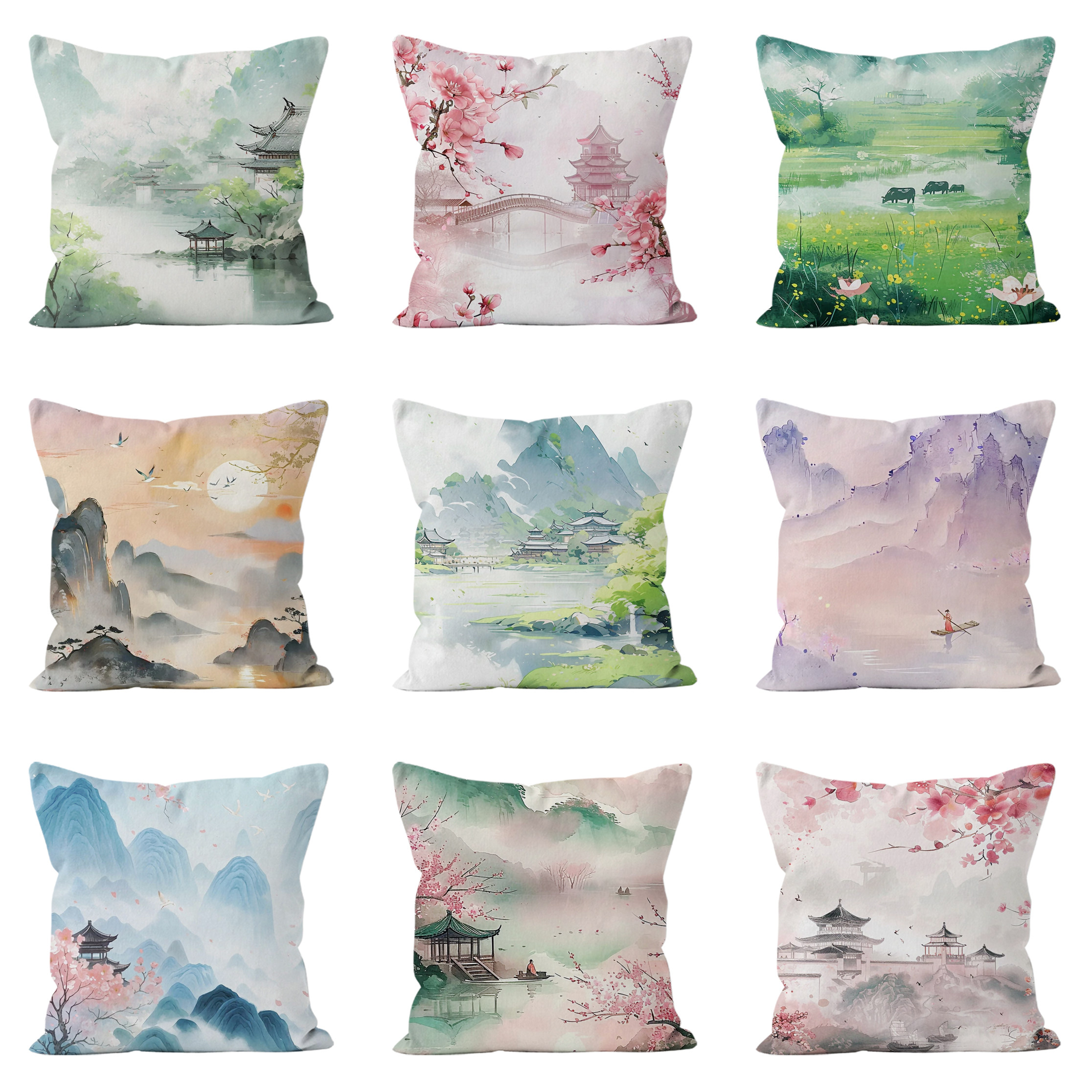 新中式高端轻奢抱枕中国风靠垫客厅沙发靠枕床头靠背套子护腰