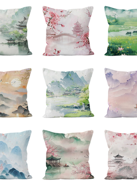 新中式高端轻奢抱枕中国风靠垫客厅沙发靠枕床头靠背套子护腰