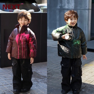 NEXT ZYU官方正品男女童变色羽绒服2025冬装中大童三防白鸭绒外套