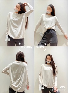 国内现货lululemon Back in Action Long Sleeve瑜伽透气长袖T恤