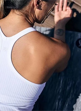 国内现货 lululemon Ebb to Street Tank 瑜伽运动罗纹背心含胸垫
