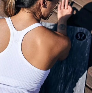 国内现货 lululemon Ebb to Street Tank 瑜伽运动罗纹背心含胸垫