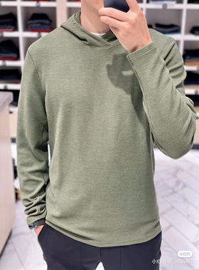 现货lululemon Shift Stitch Hoodie 男士华夫格运动休闲连帽长袖