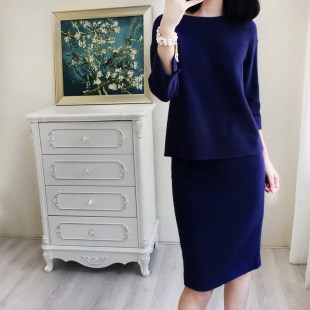 111128轻名媛气质羊毛包臀半身裙春季 女P