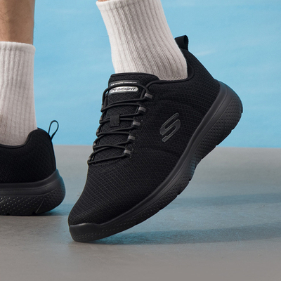 2025新款斯凯奇男鞋GENO男士绑带休闲运动鞋 低帮透气跑鞋8790258