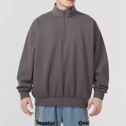 阿迪达斯半拉链卫衣男女装半开襟高领套头衫加绒保暖运动服IW1627