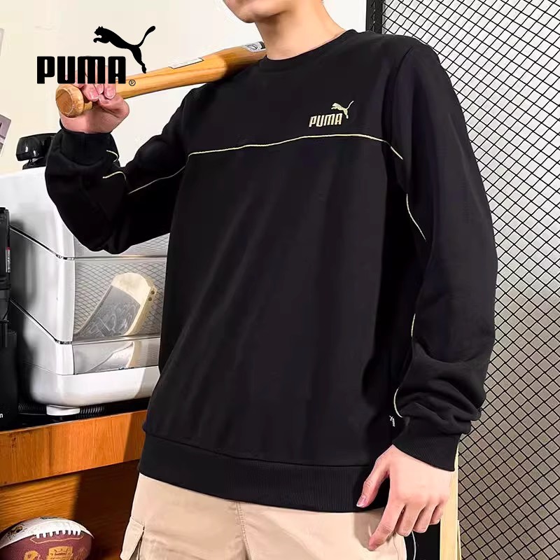彪马男士宽松保暖运动休闲套头衫
