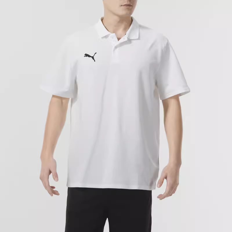 PUMA彪马POLO衫短袖男装2024新款男士翻领商务白色运动T恤658605