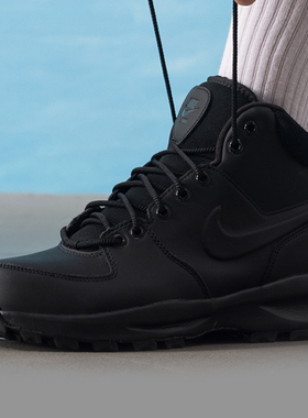 2025新款耐克男鞋NIKE MANOA LEATHER冬季高帮保暖雪地皮靴HF7095
