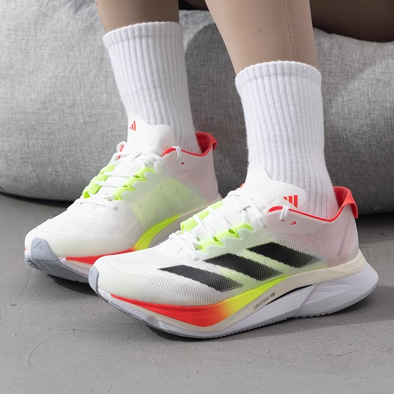 正品阿迪达斯女装轻便跑鞋ADIZERO BOSTON 12波斯顿跑步鞋IG3321