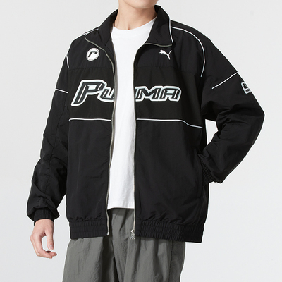 PUMA彪马梭织夹克男装冬季新款防风跑步运动服薄款外套上衣631801
