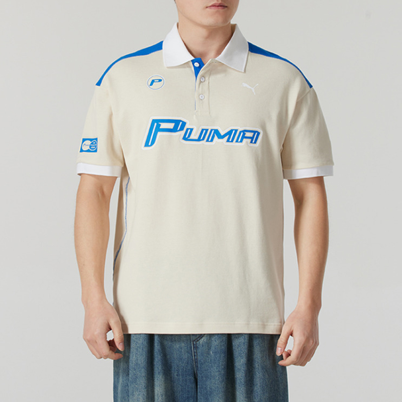 2025春季新款PUMA彪马男装短袖运动POLO衫MOTO赛车翻领T恤633644