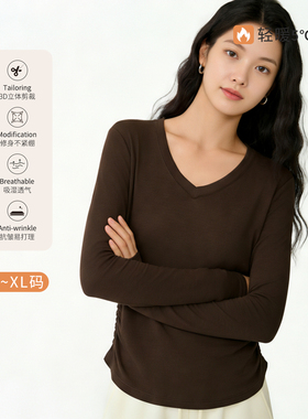 【恩佳专享】天丝羊毛V领打底衫 c05c87