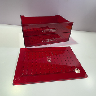 鱼缸底滤亚克力干湿分离盒过滤滴流盒侧滤背滤雨淋板抽屉定做