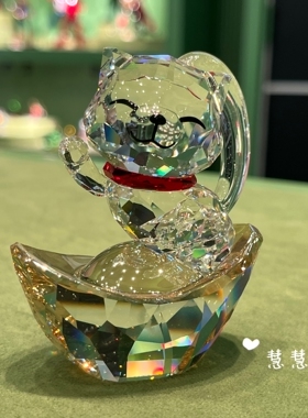 代购SWAROVSKI施华洛世奇 招财猫 水晶摆件5692857