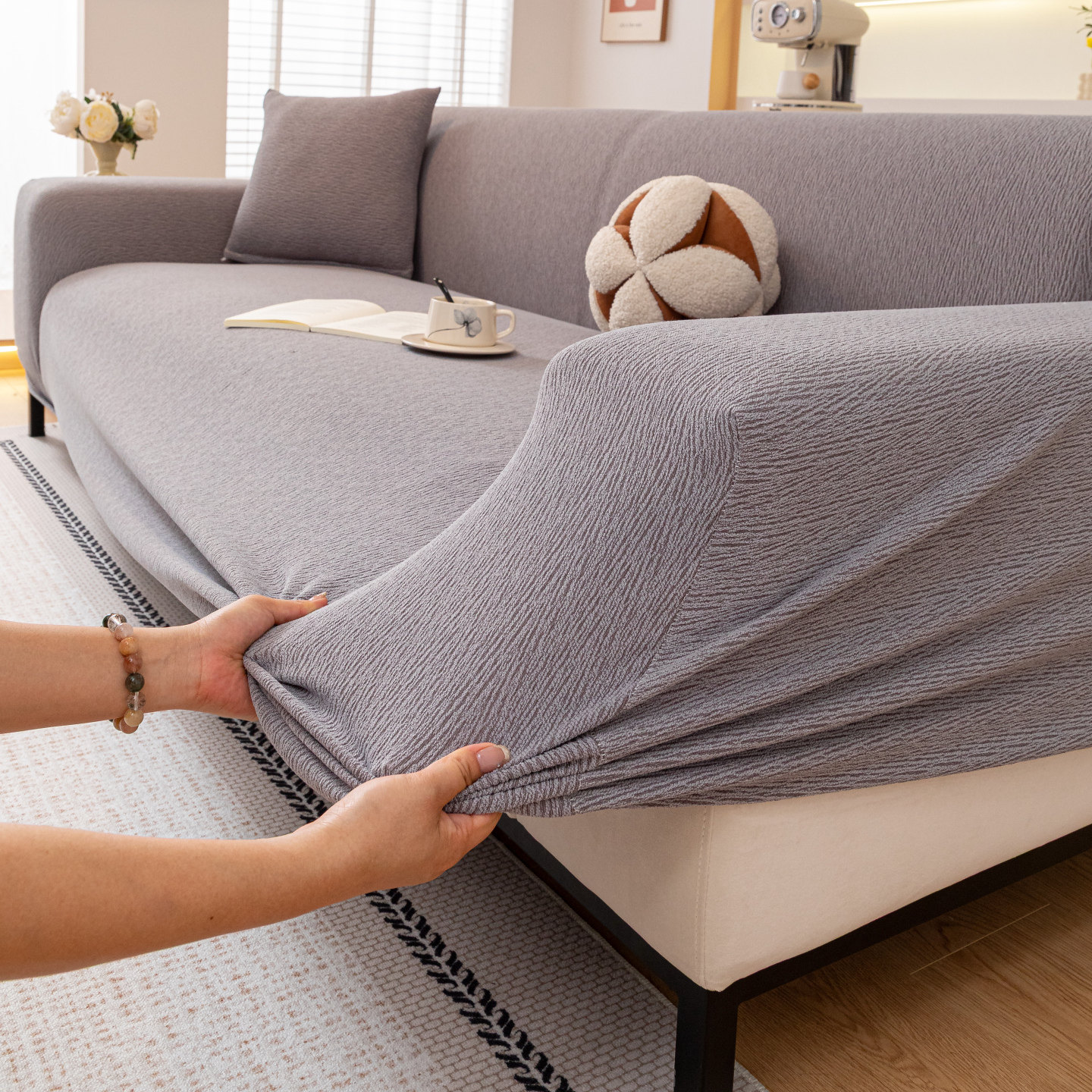 沙发套全包弹力套四季通用型新款奶油雪尼尔加厚防猫抓保护沙发罩,居家布艺,沙发套,淘宝优惠券,粉丝福利购,淘宝优惠卷