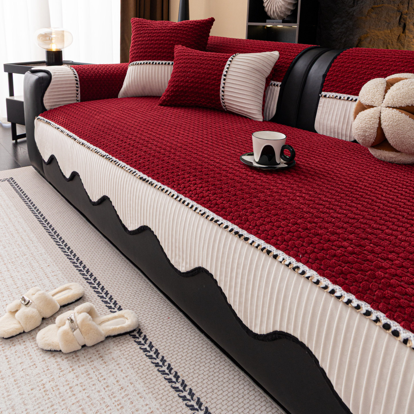 高级感沙发垫2025新款冬季加厚沙发坐垫子轻奢防滑四季通用盖布巾,居家布艺,沙发垫,淘宝优惠券,粉丝福利购,淘宝优惠卷