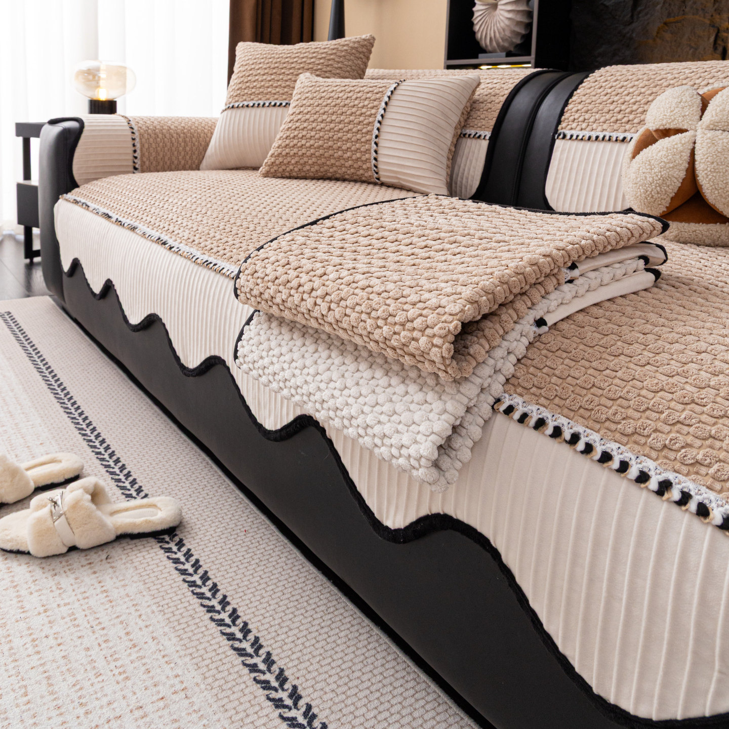 高级感沙发垫2025新款冬季加厚沙发坐垫子轻奢防滑四季通用盖布巾,居家布艺,沙发垫,淘宝优惠券,粉丝福利购,淘宝优惠卷