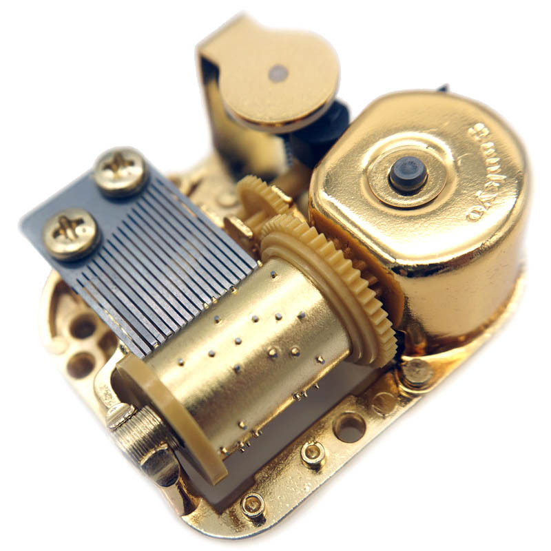 日本sankyo18音镀金音乐盒八音盒发条式机芯 多曲现货开发编曲Diy