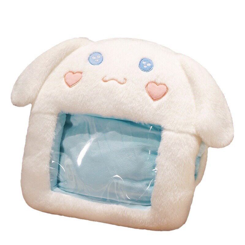 冬季卡通可视暖手捂抱枕插手捂毛绒抱枕办公室学生玩手机暖手宝批