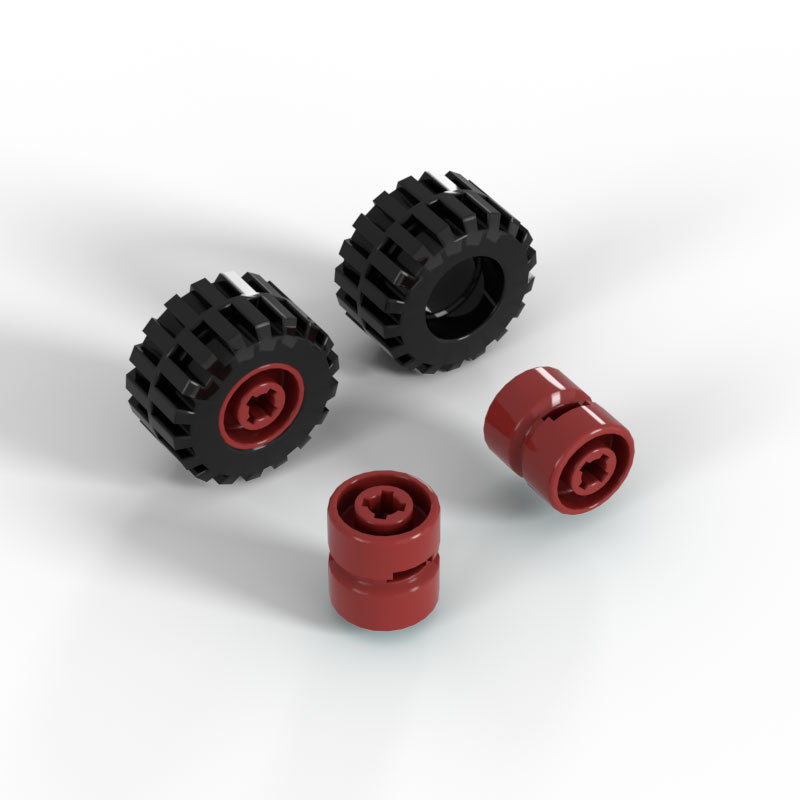 【50G起订】跨境国产兼容乐高6014积木11x12mm轮毂87697MOC56890