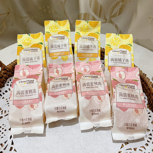 巧妈妈蜜桃蒟蒻果冻有果肉纸袋